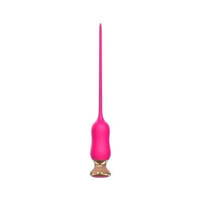 Розовый тонкий стимулятор Nipple Vibrator - 23 см. от I-MOON