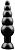 Черная анальная цепочка Large Anal Bead - 18,5 см. от Chisa