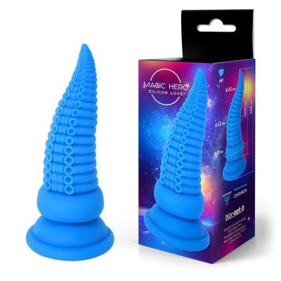 Синий фантазийный анальный стимулятор-щупальце - 12,5 см. от Bior toys