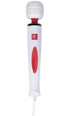 Белый проводной жезловый вибратор Magic Massager Deluxe от Adam & Eve