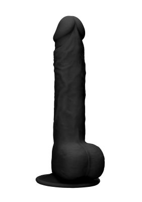 Черный фаллоимитатор Realistic Cock With Scrotum - 24 см. от Shots Media BV