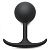 Черная анальная пробка с утяжелением Comfort Plugs Premium Silicone 4.7’’ Weighted Round Plug - 12 см. от XR Brands