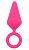 Розовая анальная пробка с кольцом Candy Plug L - 13,2 см. от Chisa