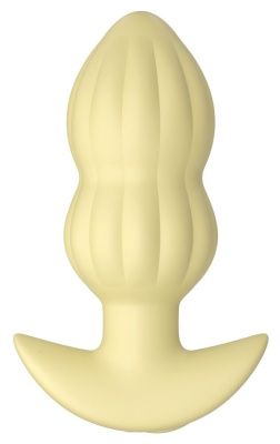 Желтая анальная пробка с вибрацией Cuties Vibrating Mini Butt Plug - 8 см. от Orion