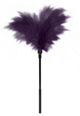 Пластиковая метелочка с фиолетовыми пёрышками Small Feather Tickler - 32 см. от Blush Novelties