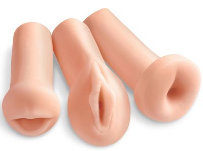 Комплект из 3 мастурбаторов All 3 Holes: вагина, анус, ротик от Pipedream