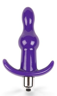 Фиолетовая анальная вибропробка - 12 см. от Brazzers