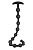 Черная анальная цепочка Ribbed Silicone Anal Beads - 48,3 см. от NMC