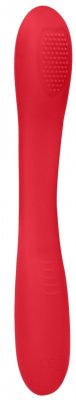 Красный двухсторонний вибратор Flex - 21,5 см. от Shots Media BV