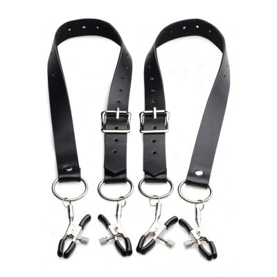 Ремни с зажимами для половых губ Spread Labia Spreader Straps with Clamps от XR Brands