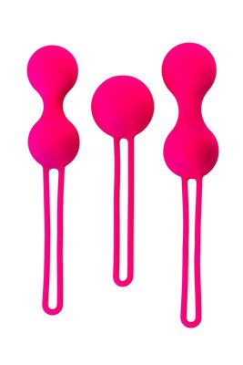 Набор из 3 розовых вагинальных шариков со шнурком от Штучки-дрючки