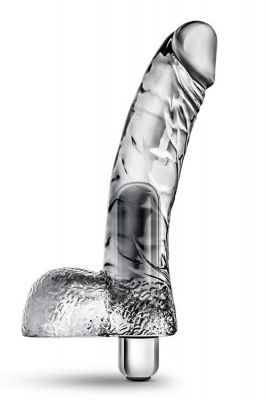 Прозрачный вибратор-реалистик Vibrating Ding Dong - 16,5 см. от Blush Novelties