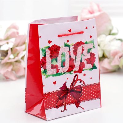 Подарочный пакет  Любовь  - 12 х 15 см. от Сима-Ленд