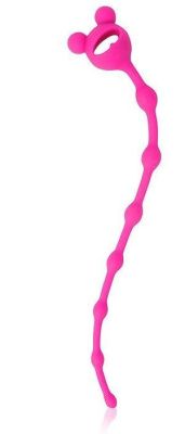 Розовая анальная цепочка-елочка - 23 см. от Bior toys
