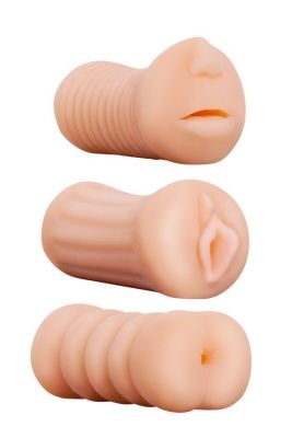 Набор из 3 мастурбаторов LIFELIKE STROKER SET от Dream Toys