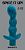 Бирюзовый анальный вибромассажёр Naughty - 14,5 см. от Lola toys