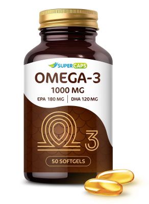 Пищевая добавка SuperCaps OMEGA-3 - 50 капсул (1000 мг) от SuperCaps