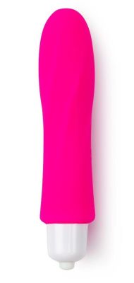 Розовая удлиненная вибропуля из силикона - 9,5 см. от Brazzers