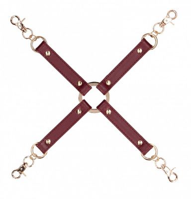 Бордовый крестообразный фиксатор Halo Hogtie Connector от Shots Media BV