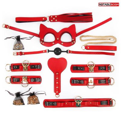 Большой эротический набор БДСМ в красном исполнении от Bior toys