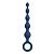 Синяя анальная ёлочка с кольцом 5 Beads Anal Bead - 20,4 см. от Baile