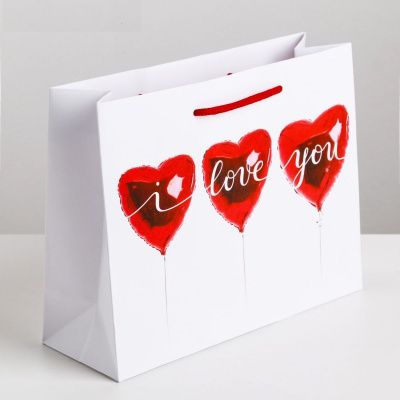 Подарочный пакет  Любовь повсюду  - 12 х 15 см. от Сима-Ленд
