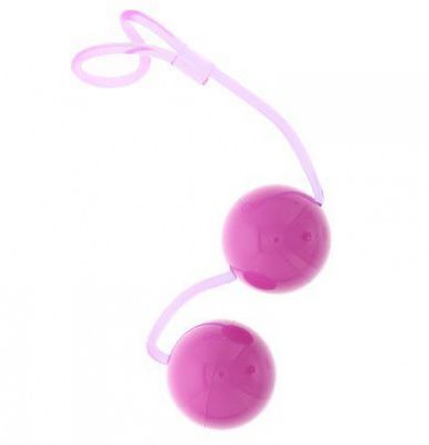 Фиолетовые вагинальные шарики на мягкой сцепке GOOD VIBES PERFECT BALLS от Dream Toys