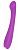 Фиолетовый вибромассажер SLIM NECK G-FLEX - 17,7 см. от Dream Toys