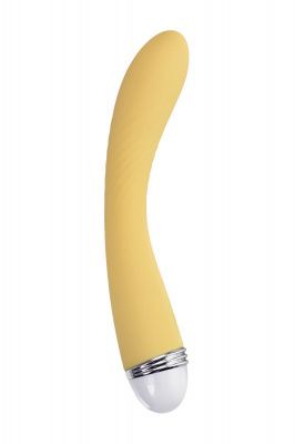 Желтый вибратор Calla - 22 см. от ToyFa