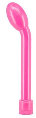 Розовый изогнутый вибромассажер G POWER - 18,5 см. от Seven Creations