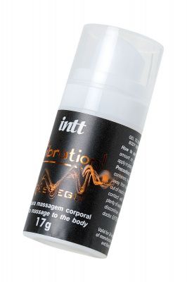 Жидкий массажный гель INTT VIBRATION Peach с ароматом персика и эффектом вибрации - 17 мл. от INTT