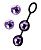 Фиолетово-чёрный набор вагинальных шариков TOYFA A-toys от A-toys