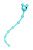 Голубая анальная цепочка с ограничителем - 28 см. от Штучки-дрючки