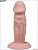 Телесная анальная пробка-фаллос на присоске - 11 см. от Eroticon