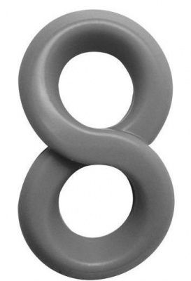 Серое эрекционное кольцо на пенис RINGS LIQUID SILICONE от Dream Toys