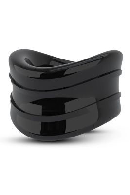 Черное эрекционное кольцо на мошонку Beef Ball Stretcher Snug от Blush Novelties