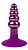 Фиолетовая анальная пробка-елочка с ограничителем - 9 см. от Bior toys