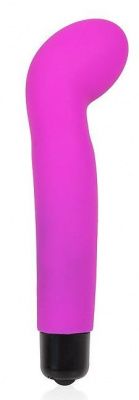 Ярко-розовый изогнутый вибромассажер точки G - 10,5 см. от Bior toys