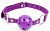 Фиолетовый кляп-шарик на регулируемом ремешке с кольцами от Bior toys