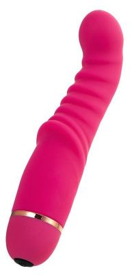 Розовый ребристый вибратор Capy - 17,4 см. от A-toys
