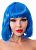 Синий парик-каре с челкой от Джага-Джага