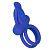 Синее перезаряжаемое эрекционное кольцо Silicone Rechargeable Dual Pleaser Enhancer от California Exotic Novelties