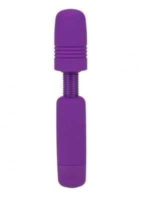Фиолетовый мини-вибратор POWER TIP JR MASSAGE WAND от Seven Creations