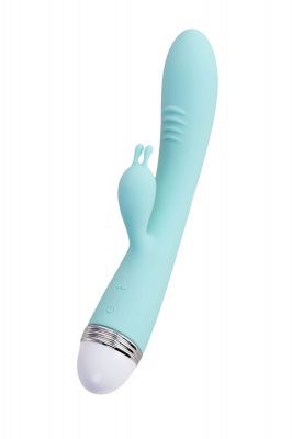 Мятный вибратор-кролик Iris - 22 см. от ToyFa