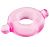 Розовое эрекционное кольцо с ушками для удобства надевания BASICX TPR COCKRING PINK от Dream Toys