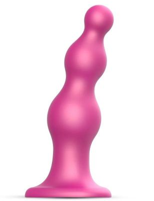 Розовая насадка Strap-On-Me Dildo Plug Beads size S от Strap-on-me
