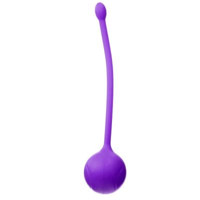 Фиолетовый металлический шарик с хвостиком в силиконовой оболочке от Erokay