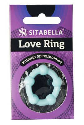 Цветное эрекционное кольцо Love Ring с бусинами от Sitabella