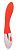 Красный изогнутый вибромассажер с 10 режимами вибрации от Bior toys