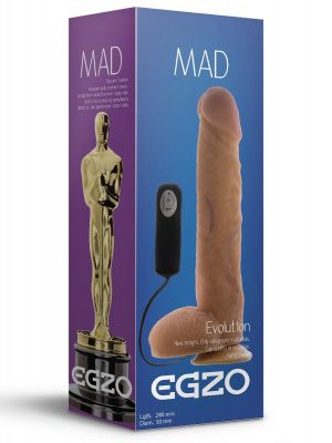 Реалистичный вибратор на присоске Mad Oscar - 24 см. от EGZO